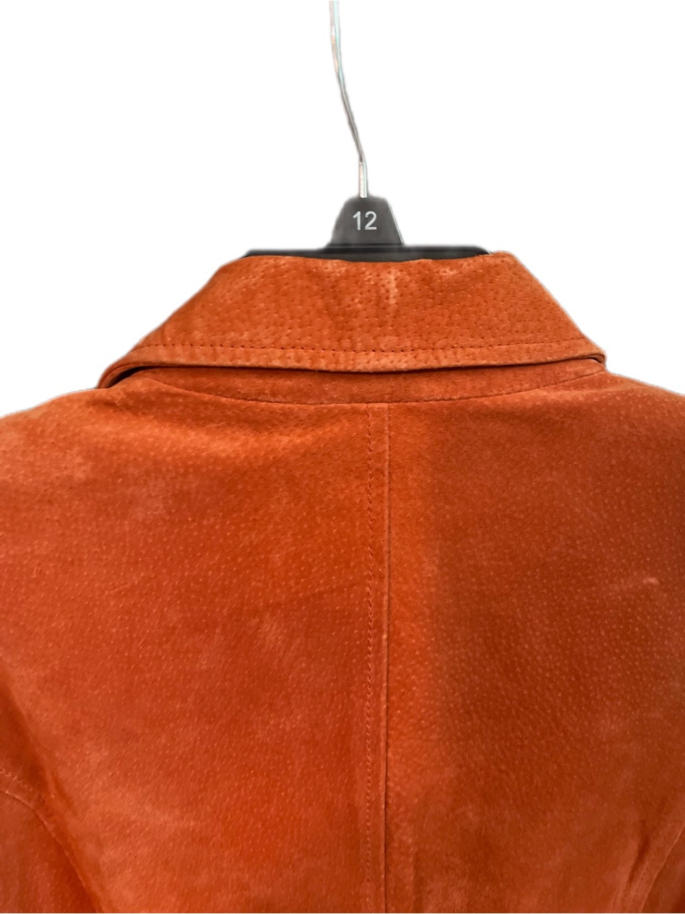 Relativity Burnt Orange Genuine Suede Leather Blazer Jacket Size Large - Picture 8 of 10
